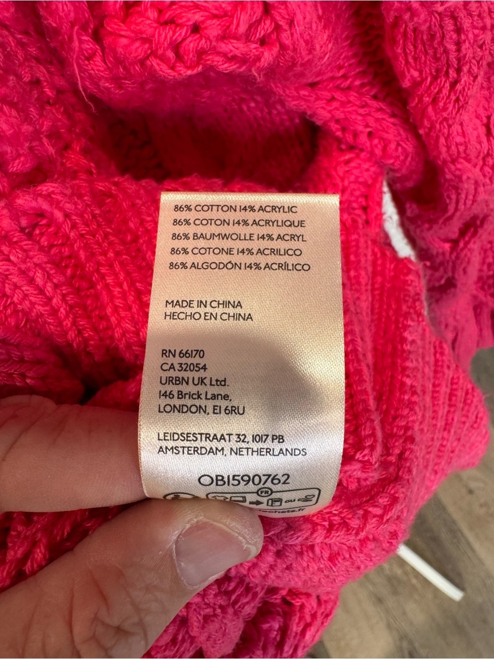 Free People Driftwood Cable-Knit Half-Zip Sweater in Hot Pink 0990 - Picture 5 of 6